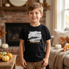 Söt Mummi Katt Mjao Barn Halloween T Shirt