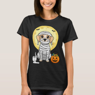 Söt Mummie Hund Halloween Fullmåne Valp Bus eller T Shirt