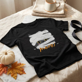 Söt Mummie Katt Mjao Halloween T Shirt