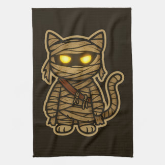 Söt Mummie Kuslig Katt Kökshandduk