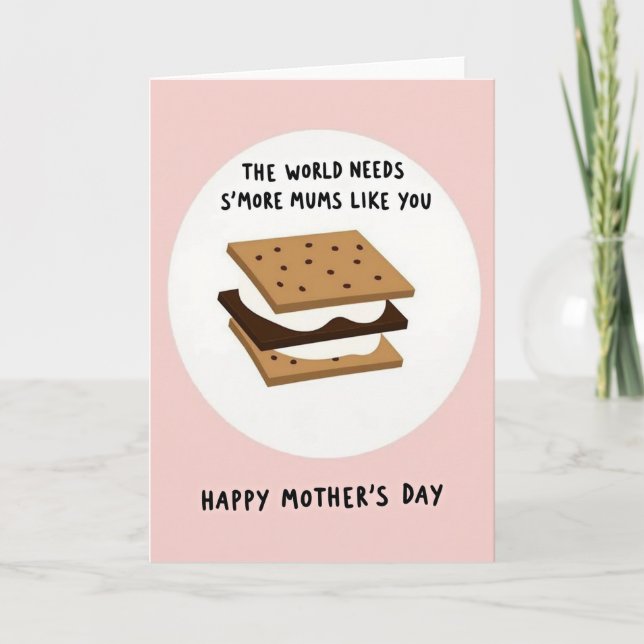 Söt Mums Smores Presentkort Kort (Framsida)