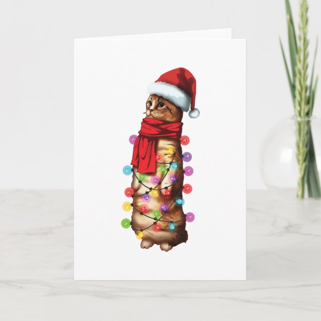 Söt Munchkin-kattälskare Roligt Xmas- julpresent Kort (Framsida)