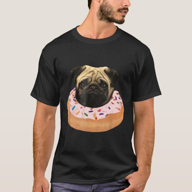 Söt Munk Puggle Söt Efterrätt Munk Hund Tröja (Framsida)
