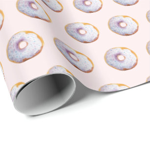 Söt Munk Vattenfärg Mönster Presentpapper
