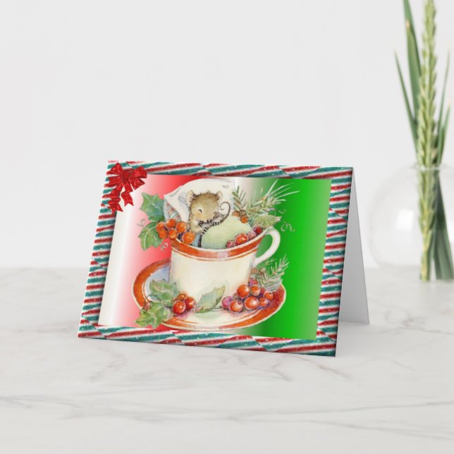 Söt mus för nattnatt! helgkort (Framsida)