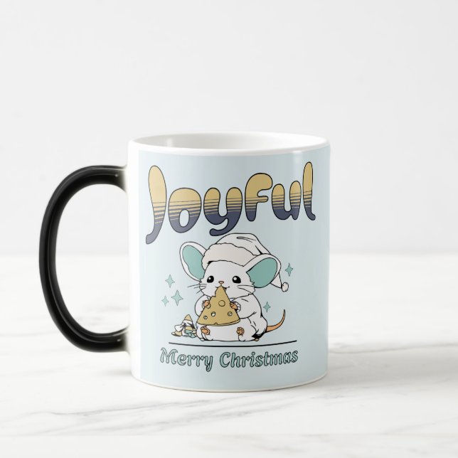Söt Mus God Jul Magisk Mugg (Vänster)