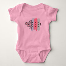 Söt mus "Vem är du?" Baby bodysuit