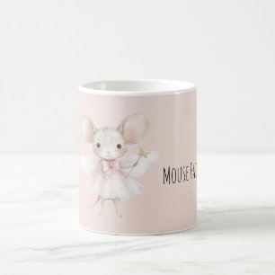 Söt musälva rosa vingar kaffemugg
