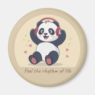 Söt musikpanda magnet