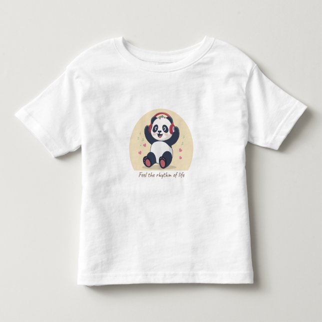 Söt musikpanda t shirt (Framsida)