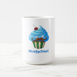 Söt Mustached muffin Kaffemugg