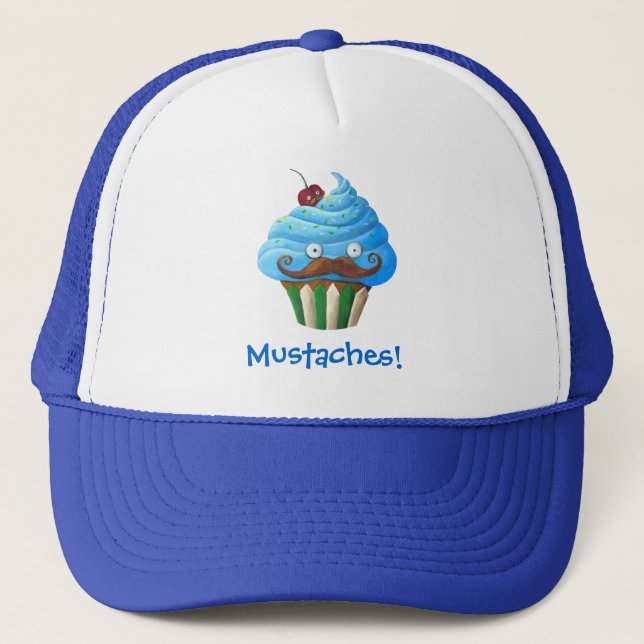 Söt Mustached muffin Truckerkeps (Framsida)