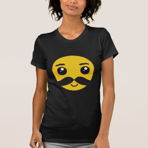 Söt Mustasch Leende T Shirt