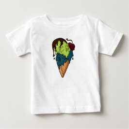 Söt Myasty Skull Ice Cream T Shirt