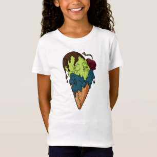 Söt Myasty Skull Ice Cream T Shirt