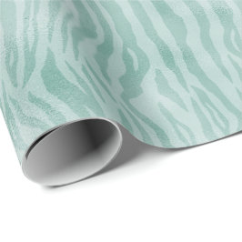 Söt mynta zebra tryck presentpapper