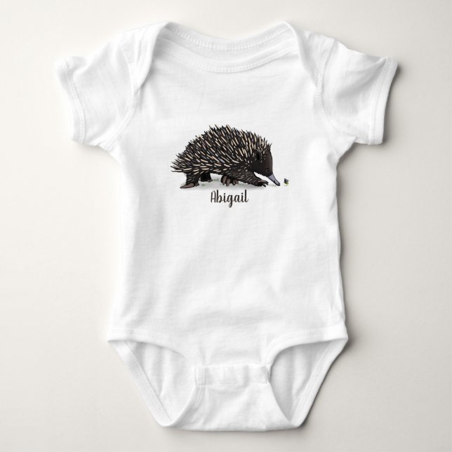 Söt myrpiggsvin med tecknad illustration av bin t shirt (Framsida)
