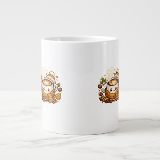 Söt Mysig Cappuccino Kaffekopp Jumbo Mugg