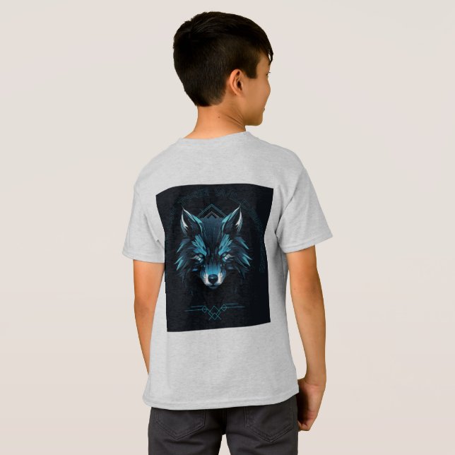 Söt & Mysig Grå Barn T-Shirt (Hel baksida)