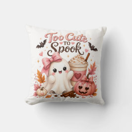 Söt mysig höst spökpumpa Halloween Kudde