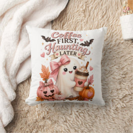 Söt mysig höst spökpumpa Halloween Kudde