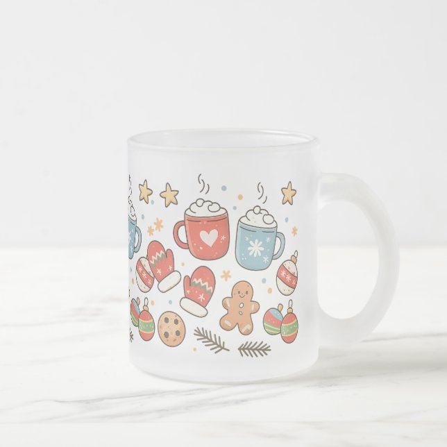 Söt Mysig Juldillustrerad Mugg (Höger)