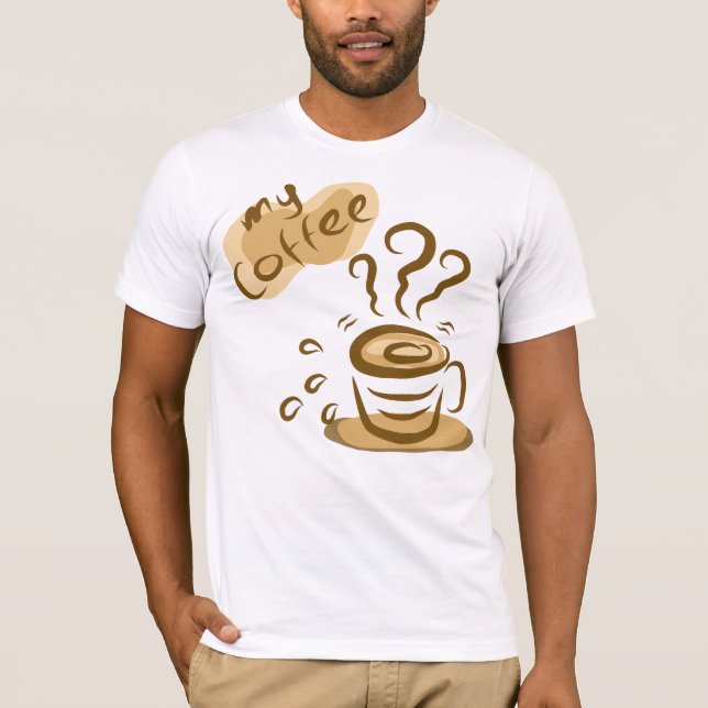 Söt Mysig Kaffe Citat Estetisk T-Shirt (Framsida)