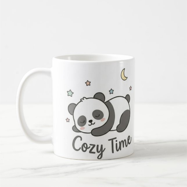 Söt Mysig Panda Kaffemug | Kawaii Sovande Panda Kaffemugg (Vänster)