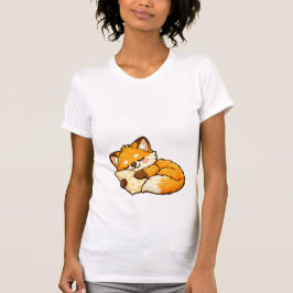 Söt mysig sovande räv t shirt
