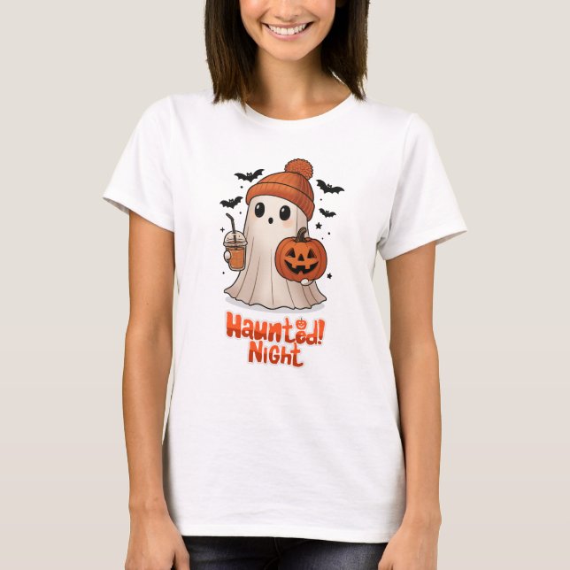Söt Mysig Spök Halloween T-Shirt (Framsida)