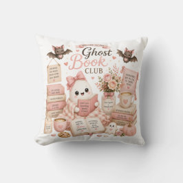 Söt mysig spökbokklubb Halloween kastkudde Kudde