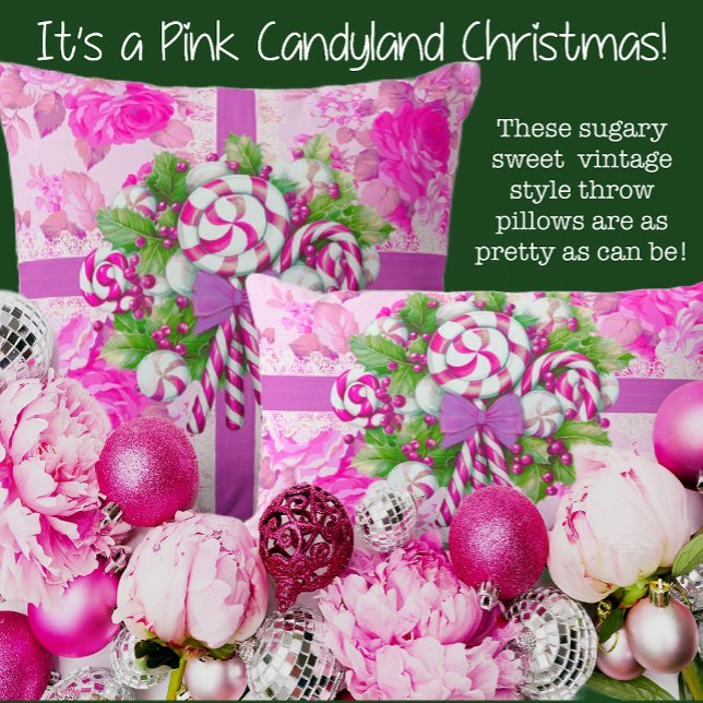 Söt Mysigt Rosa och Lila jul Kudde (Sweet as can be!)