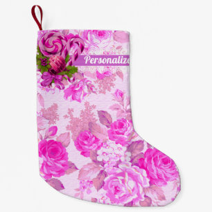 Söt Mysigt Rosa och Lila jul Liten Julstrumpa