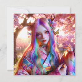 Söt Mystical Etheral Woman with Butterflies