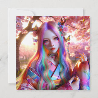 Söt Mystical Etheral Woman with Butterflies