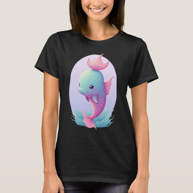 Söt Mystisk Fisk T Shirt (Framsida)