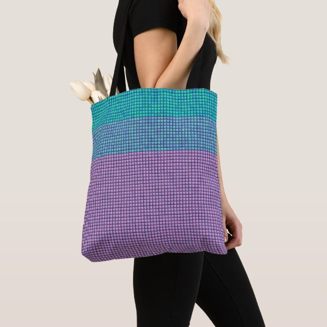 Söt Nål Point Effect> Patterned Tote Tygkasse (Närbild)