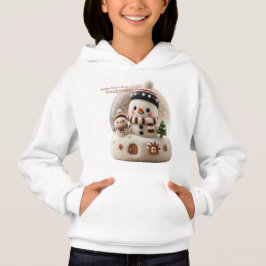 Söt nålfiltad snömannen snöglob t shirt