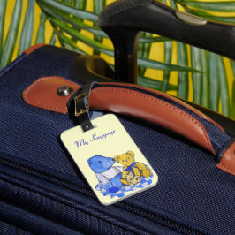 söt nalle bild bagagebricka