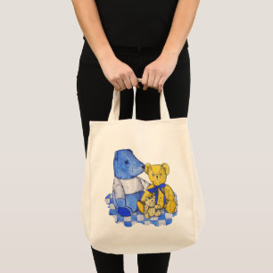 söt nalle bild tygkasse