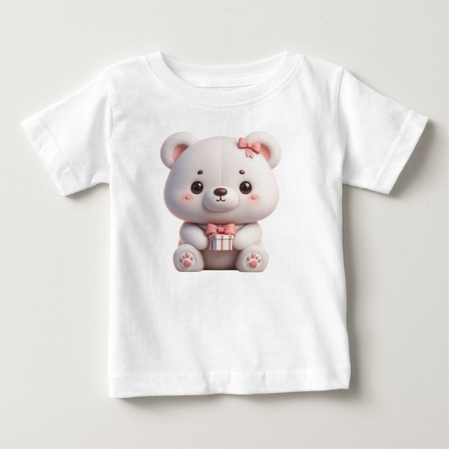 Söt Nalle och presentruta T Shirt (Framsida)