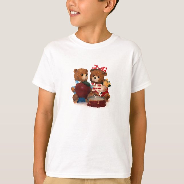 Söt nalle-par t-shirt (Framsida)