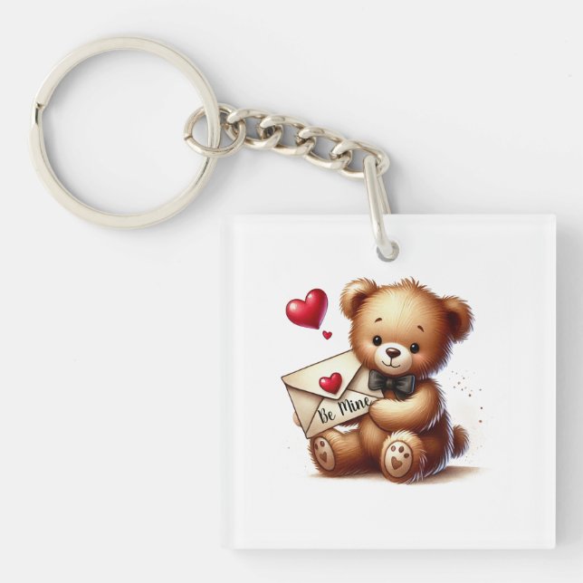 Söt Nalle Valentines day ska vara min (Framsidan)