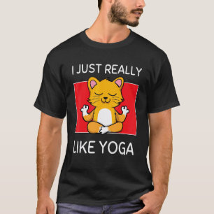 Söt Namaste Katt Jag Gillar Riktigt Mycket Yoga Pi T Shirt