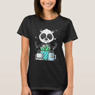 Söt Namaste Panda Gör Yoga Trädgårdsskötsel Kaffe T Shirt