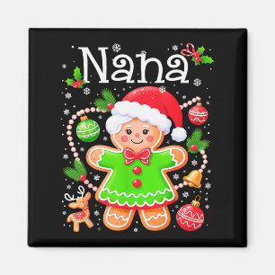 Söt Nana Pepparkaksfamilj Matchande Jul Co Magnet