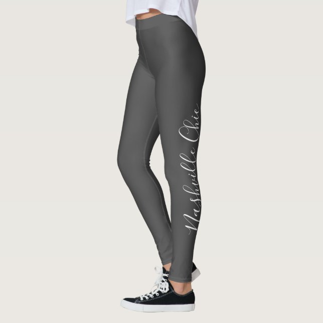 söt NASHVILLE-CHIC, typografi| Leggings (Vänster)