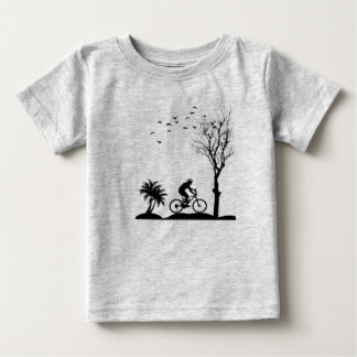 Söt Natur Cykel Konst Baby T-Shirt | Mjuk Bomull