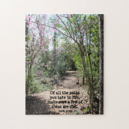 Söt Nature Walk, med citat av John Muir Pussel