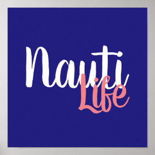 söt NAUTI LIFE SCRIPT-bokstäver   Poster